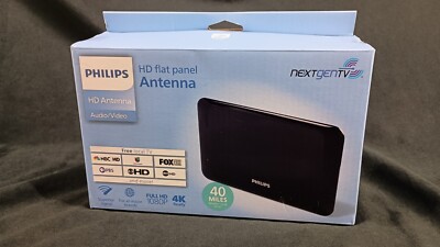 Philips HD Flat Panel Antenna - 40 Mile Rating - NextGenTV Compatible - USED