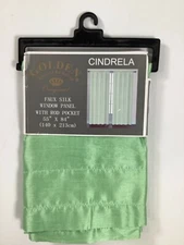 Golden Original Sage Cindrela Faux Silk Window Panel Rod Pocket 55x84 NEW!