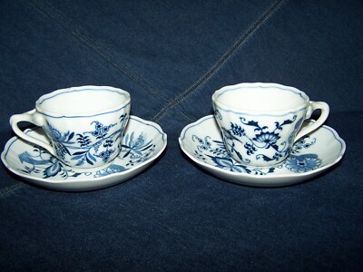 Blue Danube Set of (2) Cups and Saucers Near Mint Condition | eBay