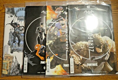 Batman Fortnite Zero Point # 3 4 5 6 Kunststoffbeutel Verpackt Set W / Codes