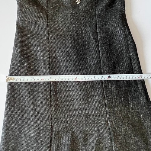 Abito vintage MCQ MCQUEEN catena gotico peekaboo collo lana mercoledì XS 38 grigio - Foto 21 di 24