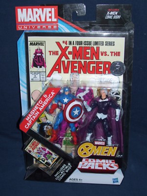 アメコミ HASBRO MARVEL UNIVERSE COMIC PACKS X-MEN Marvel Universe X-Men Comic Pack Magneto & Captain America
