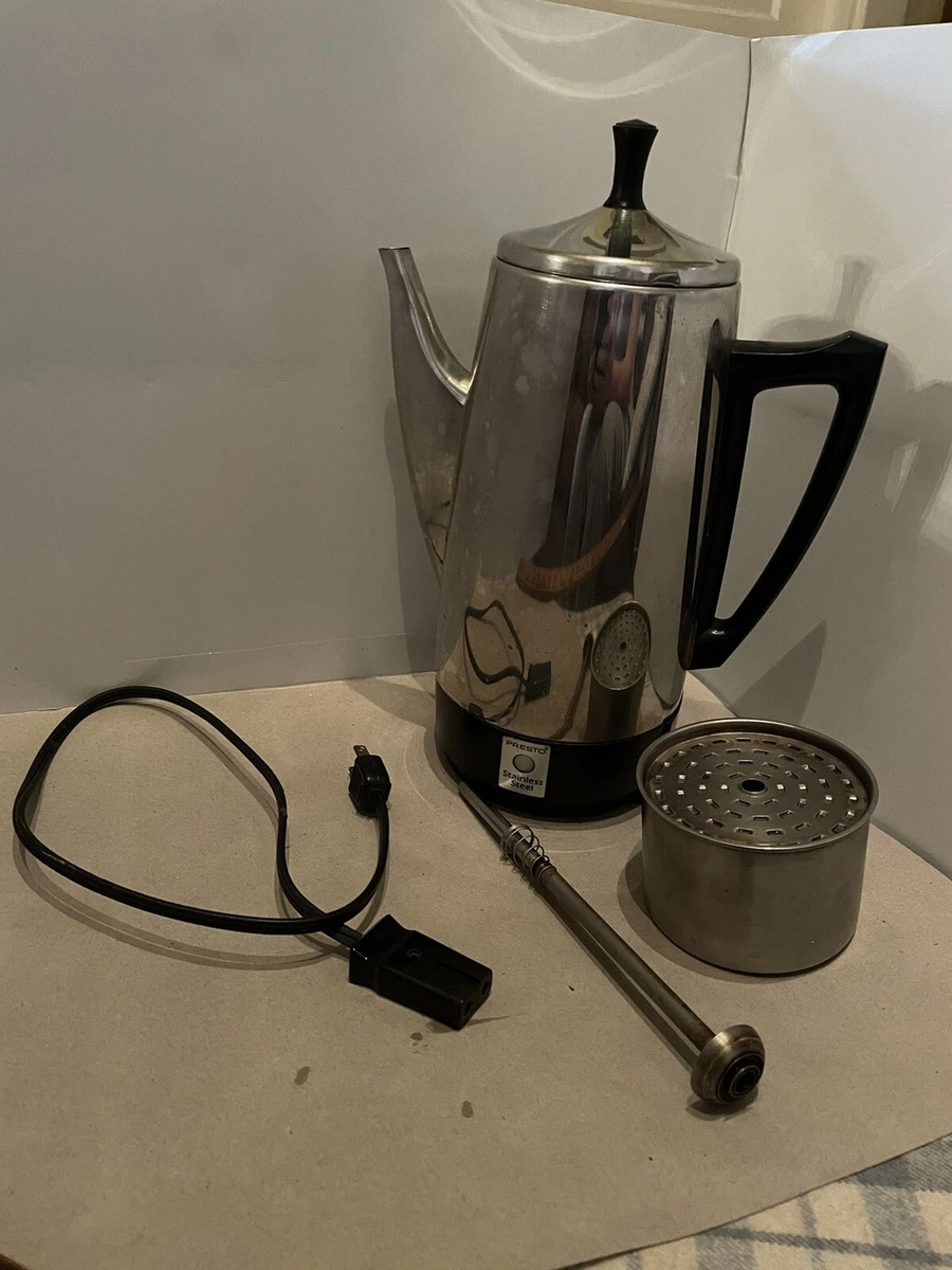 Vintage Presto Stainless Steel Percolator, 12 Cup Percolator