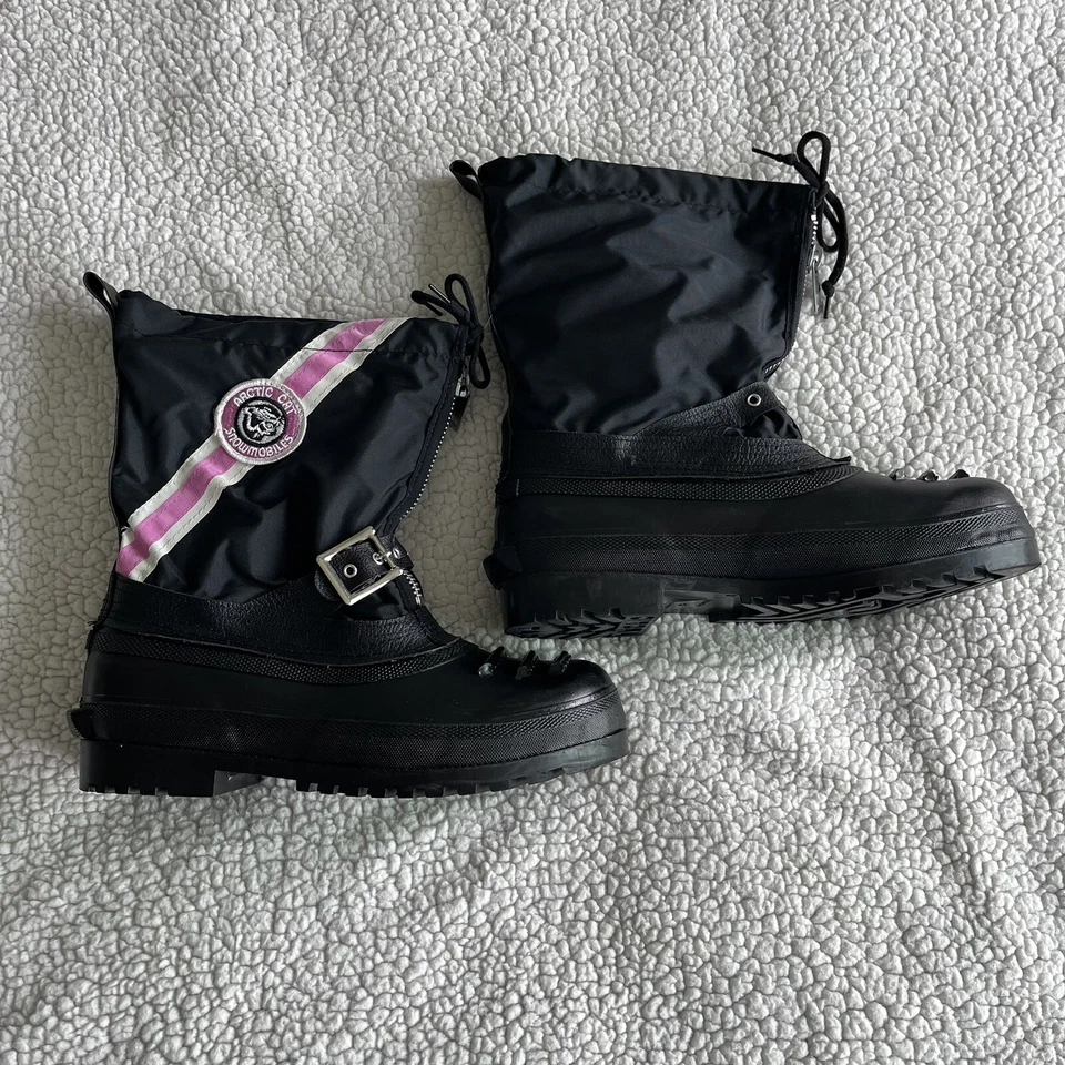 Botas de moto de nieve Arctic Cat vintage para mujer talla 8 forradas en negro nuevas sin etiquetas hechas en Japón” Foto 3 de 4