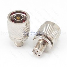 N type male to mini UHF female Adapter RF connector and plug  jack bydpete New