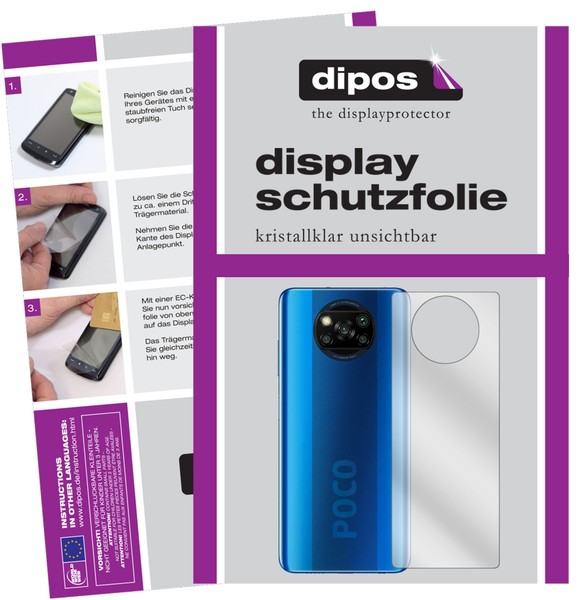 5X Schutzfolie FüR Poco X3 Nfc RüCkseite Display Folie Klar Displayschutzfolie-image