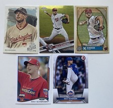 (Lot of 5) Max Scherzer Baseball Cards Topps Chrome Gypsy Queen Ginter Bowman