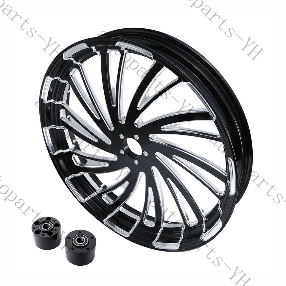 Llanta delantera de 26" buje de doble disco apto para Harley Touring Road King Glide 08-21 Foto 2 de 4