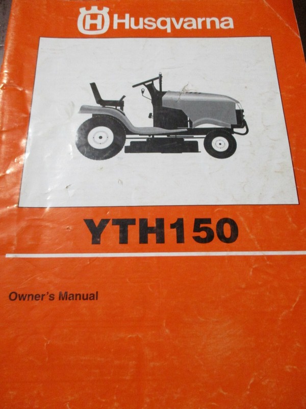 Husqvarna YTH150 Lawn Tractor Owner's Manual 1998