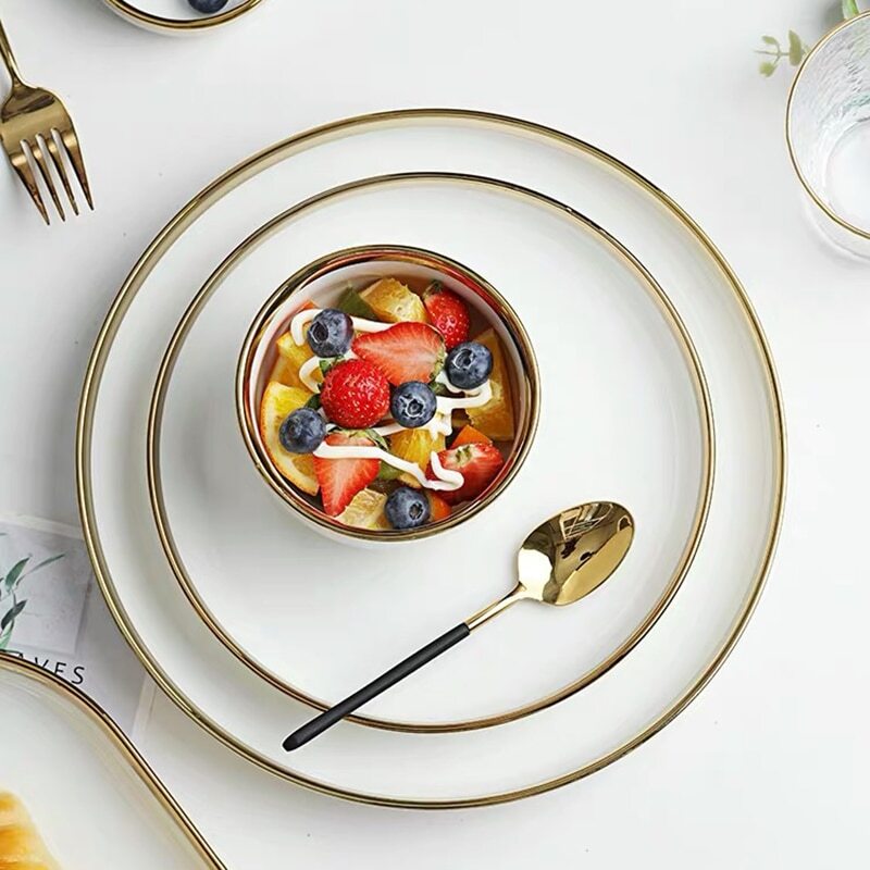 Food Dinner Set Dishes Salad Soup Bowl Ceramic Plates and Bowls Set eBay