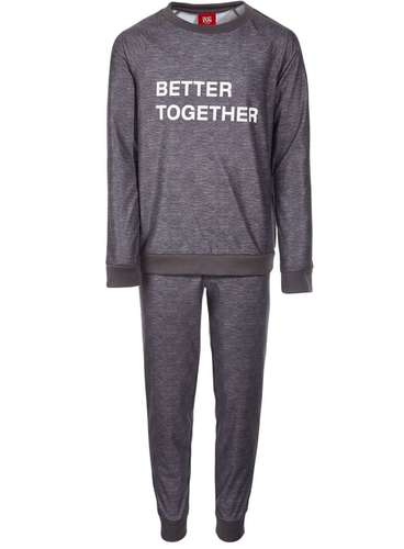 Family PJs Kids' Better Together Family 2 Piece Pajama Set, Charcoal 4-5