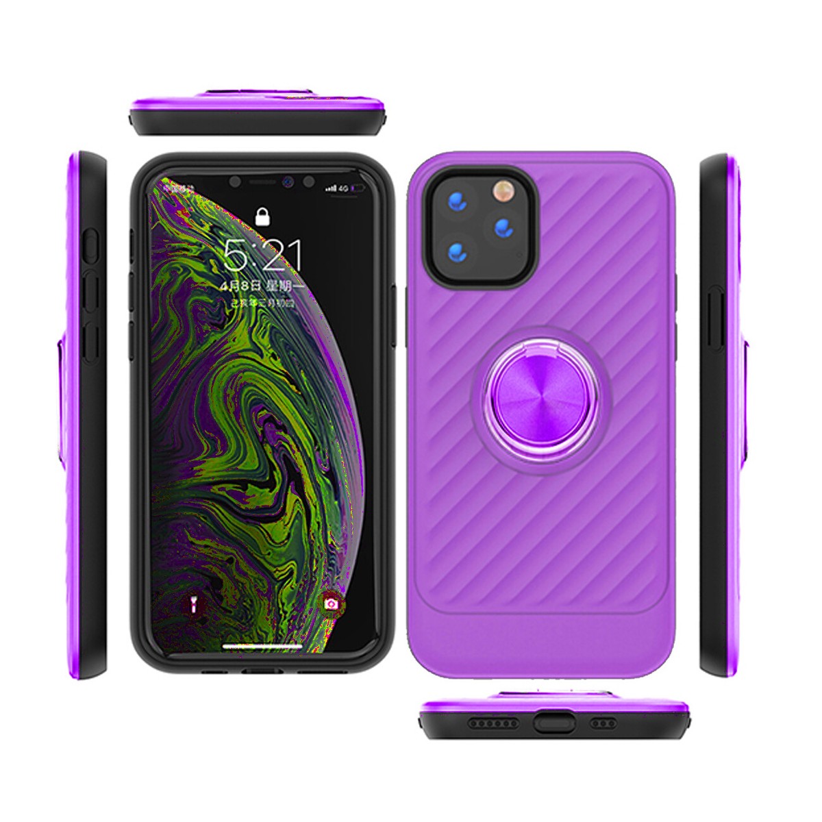 APPLE IPHONE 11 PRO MAX Case with Ring Holder In Purple By Reiko | eBay