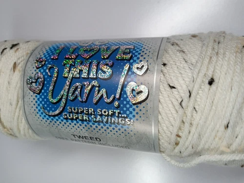 Hobby Lobby Yarn I Love This Yarn Tweed-Ivory Tweed- 252 Yards NEW