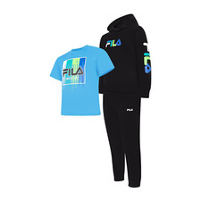 FILA Little Boys 3-pc. Fleece Pant Set Black SZ 4