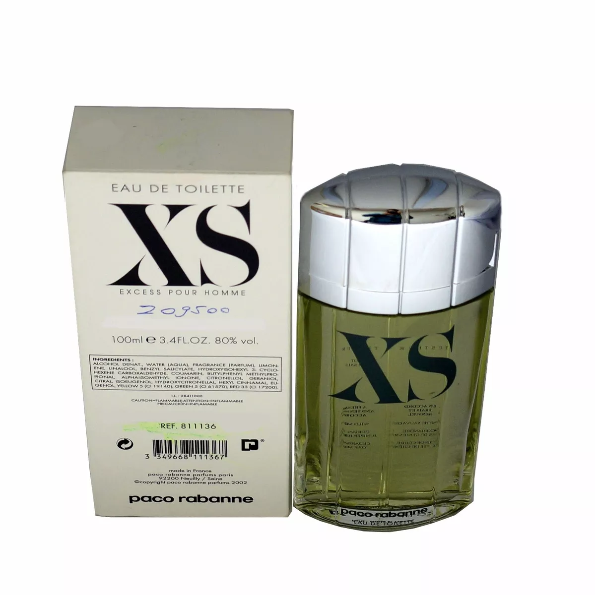 XS BY PACO RABANNE EXCESS POUR HOMME EAU DE TOILETTE SPRAY 100 ML T O P
