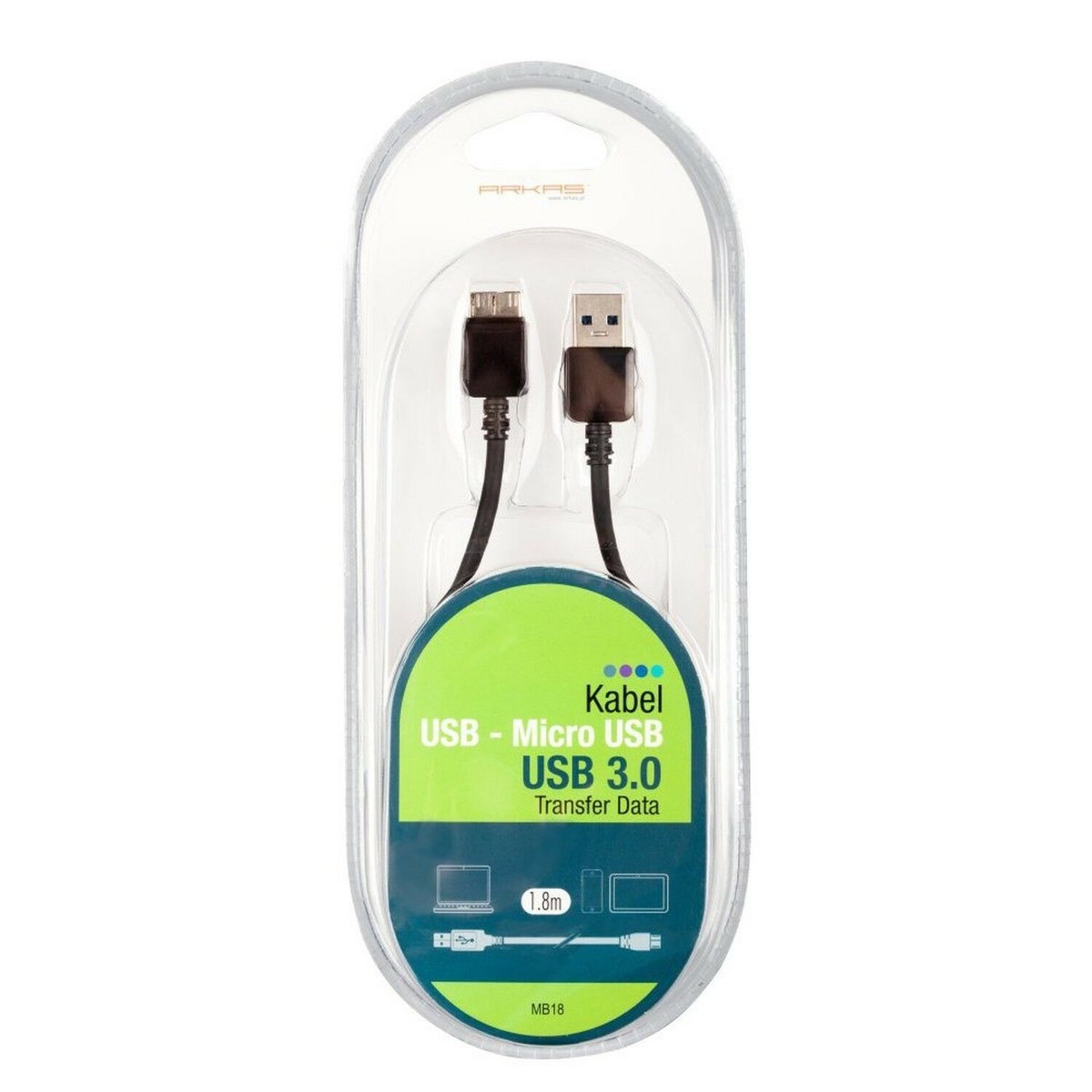 Arkas MB18 USB To Micro-USB Cable 1.8m KABEL | eBay 