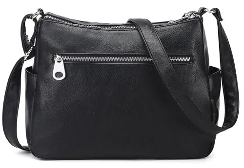 Crossbody Purses for Women Vegan Leather Shoulder bag Multiple Pockets Black - Bild 2 von 6