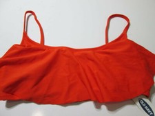 NWT Old Navy Womens Size M Bikini Top Red Wireless Unlined Adjustable Strap Swim