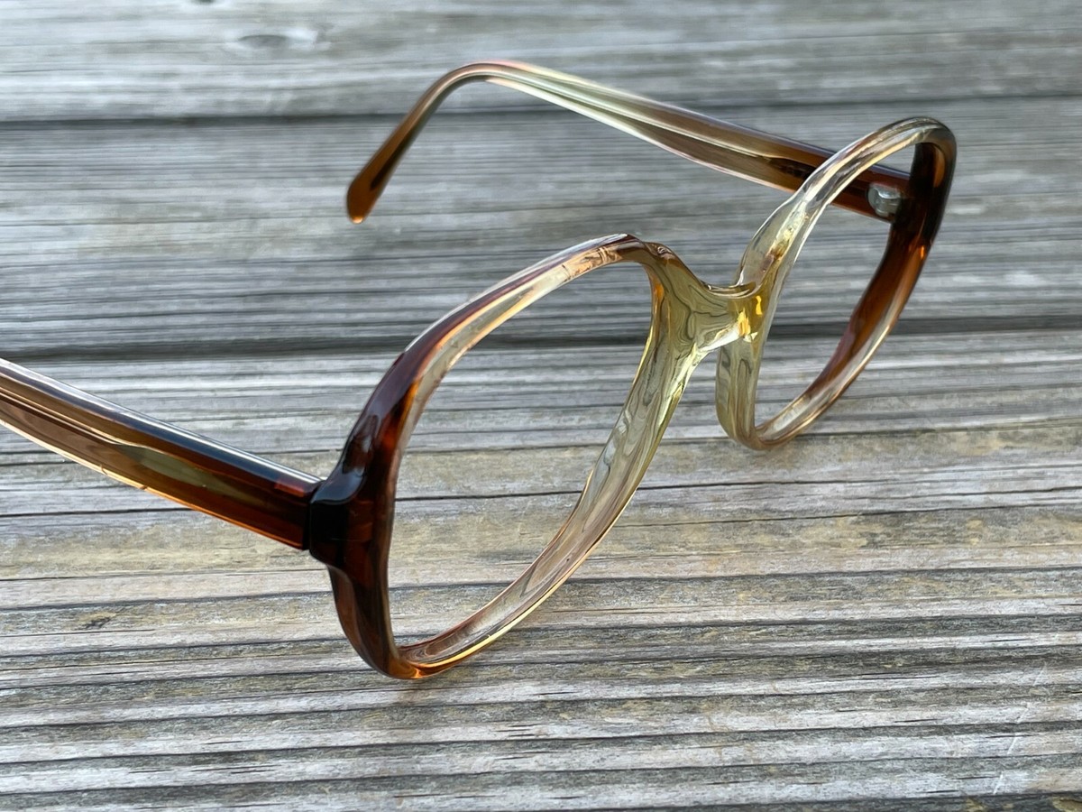 Vintage Eyeglasses Frame Brown Unisex Glasses Frame Z-87 61[]19 135 Vintage Eyeglasses Frame Brown Unisex Glasses Frame Z-87 61  main image 2