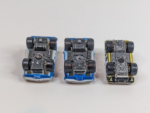 Micro Machines 1986 Galoob 69 Camaro Police Car 171 Black Blue Lot of 3 Vintage - Picture 3 of 4