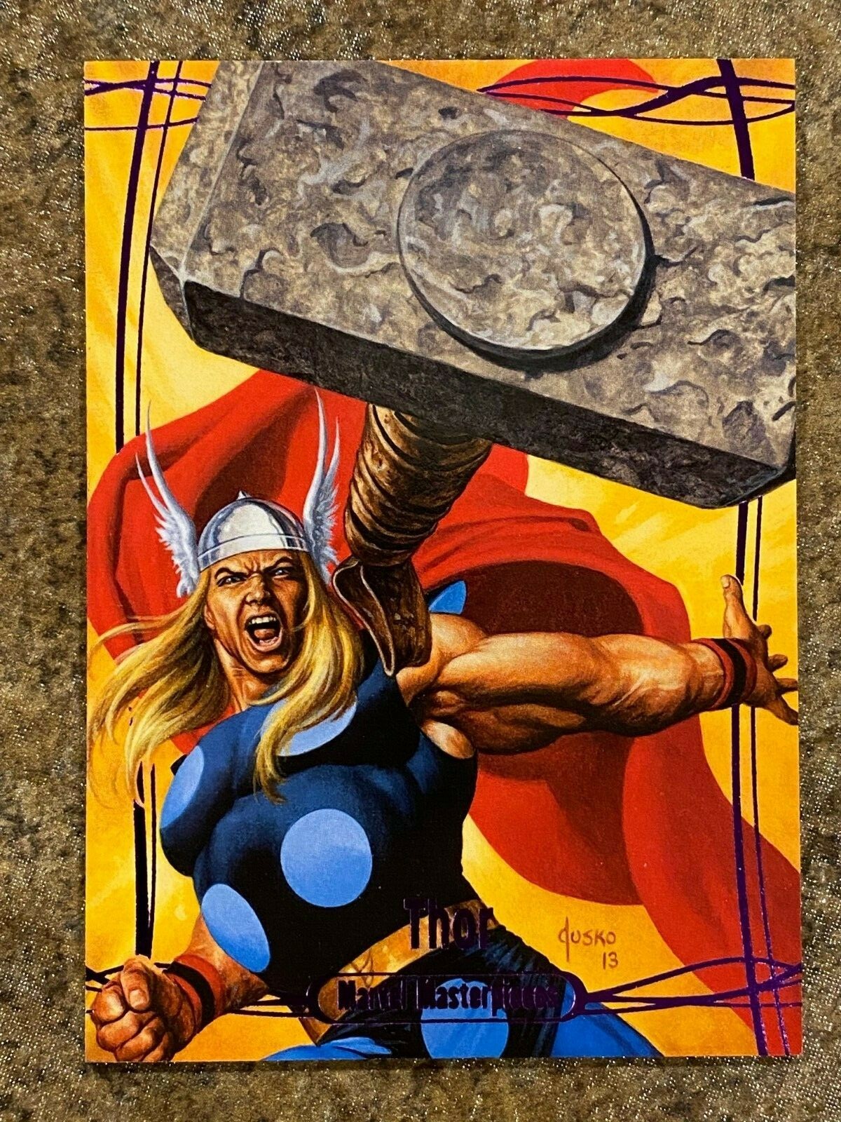 2016 Marvel Masterpieces PURPLE #81 THOR #123/199 Single Tier 3 NM/M😍😍😍*