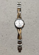 Liz Claiborne LC1220 Japan Movement Diamond Gold Silver Toned Ladies Wristwatch