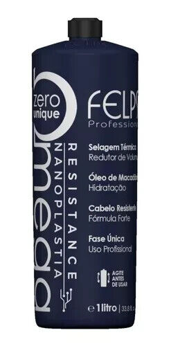 Felps Omega Zero Resistance Nanoplastia Brazilian Keratin Treatment 1L 34fl  oz