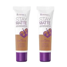 Rimmel, Stay Matte Foundation, Warm Caramel 2 Count (Pack Of 1)