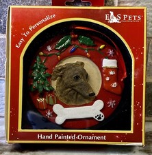 E  S Pets Greyhound Christmas Ornament Can Be Personalized Brand New