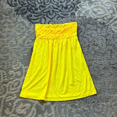 Op Ruffle Tube Top Yellow Large