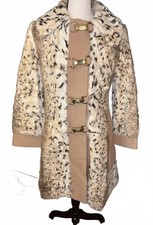 Authentic Vintage 1960s Faux Fur Leopard Coat 