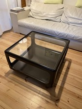 HORN Collection Couchtisch Sofatisch DESIGN Peter Ghyczy 60er 70er Rollen GLAS