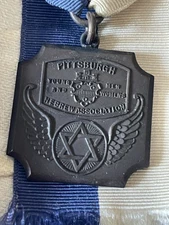 Rare 1920's Pittsburgh Hebrew Association Medal / Fancy Diving Robert Stoll Made