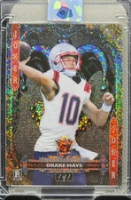 Drake Maye 2024 Wild Card 7 Studs 1/1 Joker's Wild Rainbow Sparkle RC Patriots