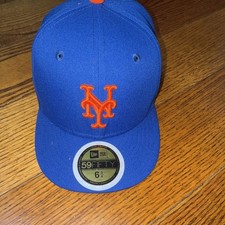 New Era 59FIFTY New York Mets Fitted Cap Blue Size 6 3/4 MLB