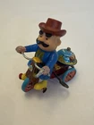 Marx WESTERN COYBOY Tin Wind-Up TRICYCLE STILL WORKS Vintage Japan