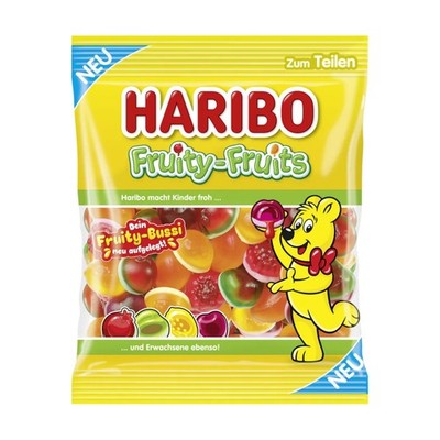 Haribo Fruity Fruits mit süß-sauren Fruchtkombinationen Beutel 160g