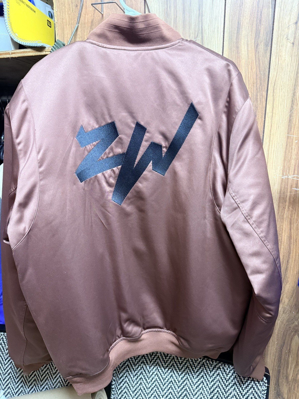 Air Jordan Zion Williamson Bomber Varsity Brown Jacket DV5633-244 Mens Large  thumbnail 2