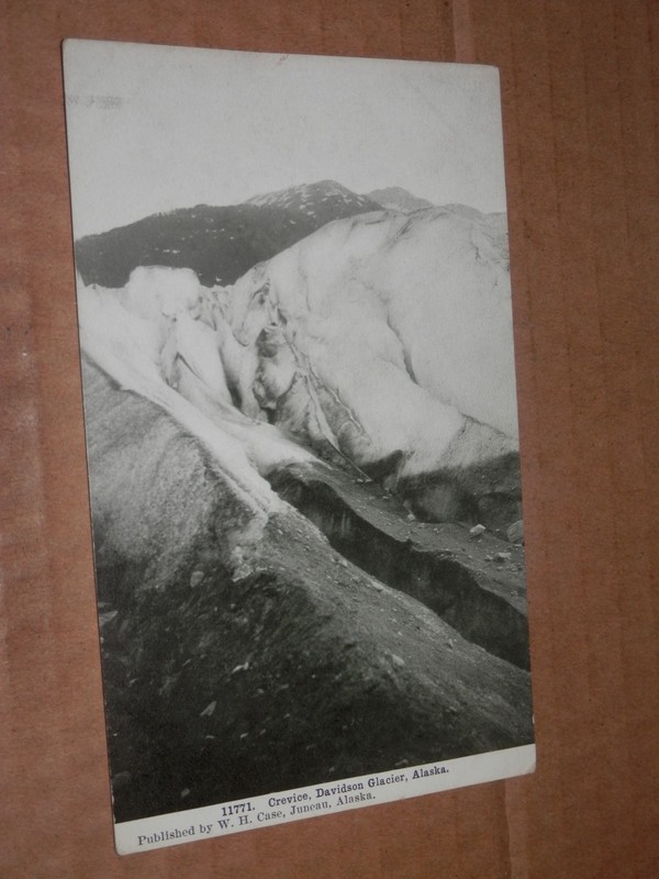 DAVIDSON GLACIER ALASKA - 1910'S-1920'S ERA POSTCARD - CREVICE - HAINES ALASKA