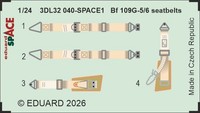 MW22 Eduard 3DL32040 Bf 109G-5/6 Seatbelts Space 1/24 3D Decal For Airfix