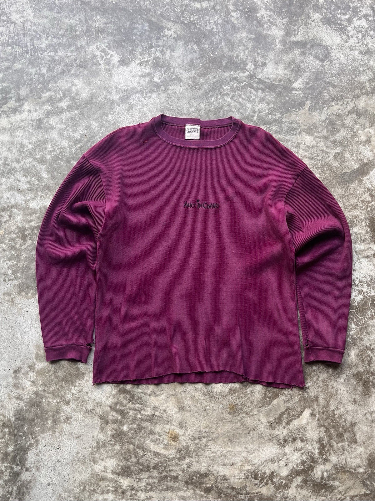 1990’s Vintage Alice In Chains Long Sleeve “Nice Man” Waffle Knit Thermal