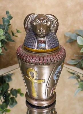 Ebros Ancient Egyptian Gods and Deities Hapi Canopic Jar Urn Statue 5.75'' H