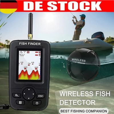 100M Profi Pro Funk Fischfinder Sonar Detektor Dot Matrix Echolot Fishfinder Set
