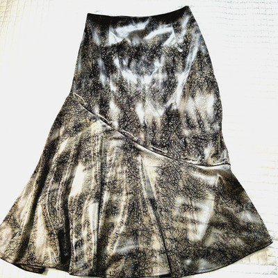 Goth Dark Maxi Fit & Flare Skirt Boho Korean Witchy Whimsigoth Waist 32'' Jinye