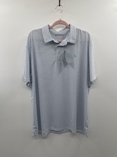 NWT Ariat Tek Heat Series All Over Print Polo Shirt Men's 2XL White Stretch Golf