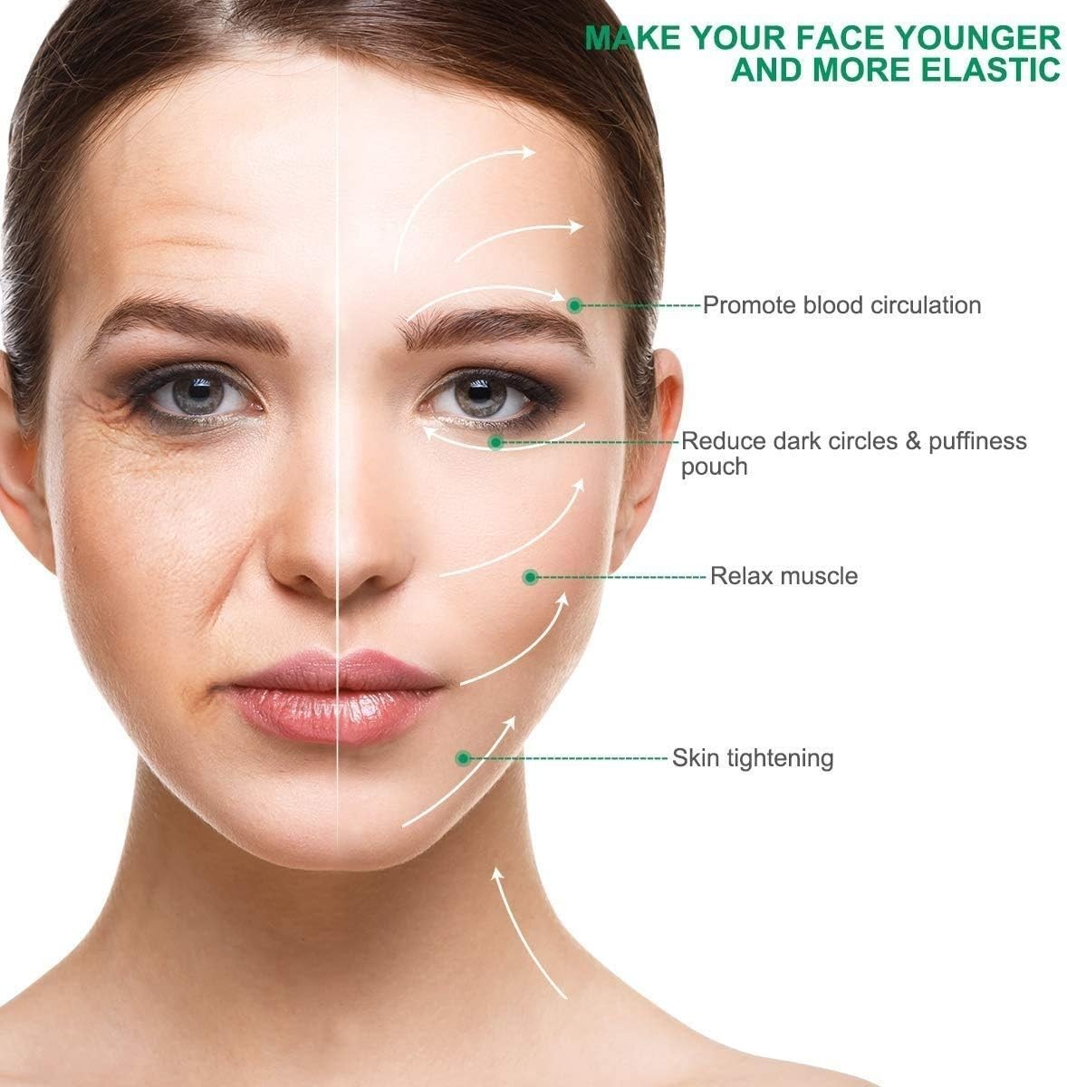 Large Jade Gua Sha for Face Massage - Reduce Puffiness and Fine Lines