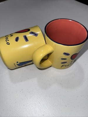 コレクション Luke Chueh coffee cup Vtg Luke-A-Tuke Twin Souvenir Coffee Mugs Yellow San Francisco