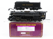 O Gauge 3-Rail MTH 20-3066-1 PM Pere Marquette 2-8-4 Steam Loco #1225 w/Sound 
