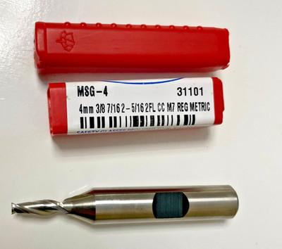 HTC TOOL MSG-4 4mm  DIA 3/8 7/162-5/16 2FL CC M7 REG METRIC 31101
