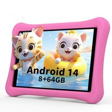 Kids Tablet for Kids 3-7: 10 inch Android 14 Tablet 6000mAh, 8GB RAM 64GB ROM
